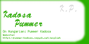 kadosa pummer business card